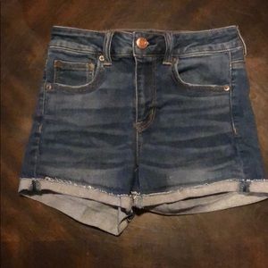 American eagle high-rise denim shorts size 4